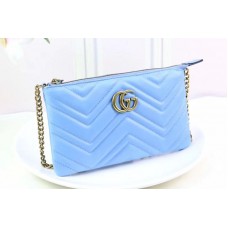 Gucci 443447 GG Marmont mini chain bags Blue