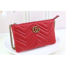 Gucci 443447 GG Marmont mini chain bags Red