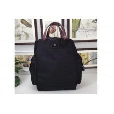 Gucci 450979 Embroidered Drawstring Backpack Black