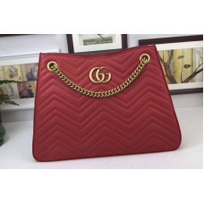 Gucci 453569 GG Marmont Matelasse Shoulder Bags Red