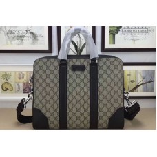 Gucci 474135 GG Supreme briefcase Bags Black