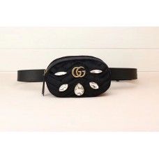 Gucci 476434 GG Marmont belt bags Black Velvet