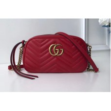 Gucci 447632 GG Marmont Matelasse Shoulder Bags Red