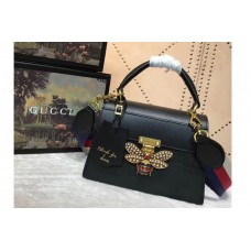 Gucci 476541 Queen Margaret Small Top Handle Bag Black