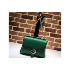 Gucci 510302 Interlocking GG Leather Crossbody Bags Green