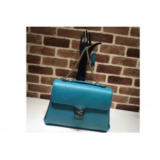 Gucci 510306 Interlocking GG Leather Crossbody Bags Blue