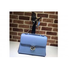 Gucci 510306 Interlocking GG Leather Crossbody Bags Light Blue