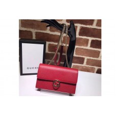 Gucci 510314 GG Marmont Leather Crossbody Bags Red