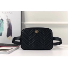 Gucci 523380 GG Marmont matelasse belt bags Black