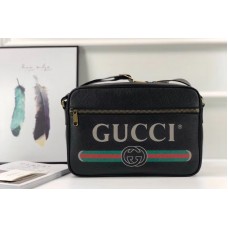 Gucci 523589 Print Shoulder Bag Black