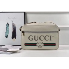 Gucci 523589 Print Shoulder Bag White