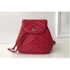 Gucci 528129 GG Marmont matelasse backpack Red