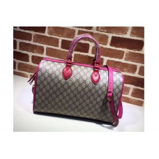 Gucci 409527 GG Supreme Boston Bag Rosy