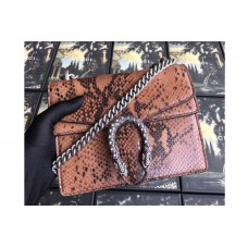 Gucci 421970 Dionysus Original Python Leather Shoulder Bag Brown