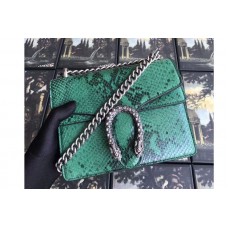 Gucci 421970 Dionysus Original Python Leather Shoulder Bag Green