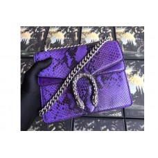 Gucci 421970 Dionysus Original Python Leather Shoulder Bag Purple