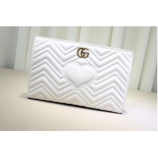 Gucci 448450 Clutch Make Up Handbags white leather