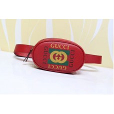 Gucci 476434 GG Calfskin Leather With Print belt bags Red