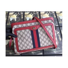 Gucci 523354 GG Supreme Medium Shoulder Bags Red