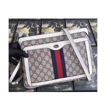 Gucci 523354 GG Supreme Medium Shoulder Bags White