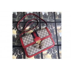 Gucci 524356 Queen Margaret GG Supreme Medium Shoulder Bags Red