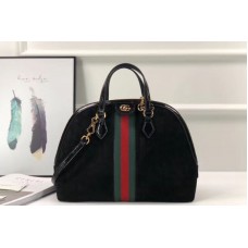 Gucci 524533 Ophidia Suede medium top handle bags Black