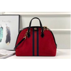 Gucci 524533 Ophidia Suede medium top handle bags Red