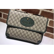 Gucci 495654 GG Supreme Canvas Messenger Bags Green