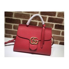 Gucci 421890 GG Marmont Leather Top Handle Bags Red