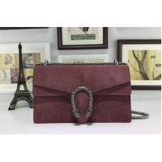 Gucci 400249 Dionysus Suede Shoulder Bag Burgundy