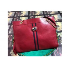 Gucci 537219 Rajah Large Tote Bags Red Leather