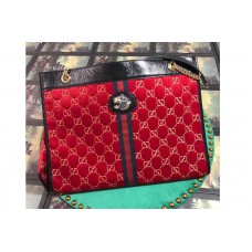 Gucci 537219 Rajah Large Tote Bags Red Velvet