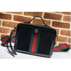 Gucci 550622 Ophidia Suede Small Shoulder Bags Black