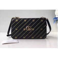 Gucci 524822 Medium double shoulder bags Black/White