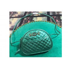 Gucci 534951 Laminated Leather Mini Bags Green Leather