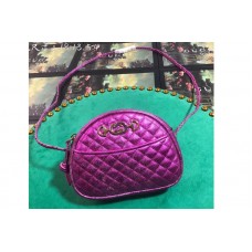 Gucci 534951 Laminated Leather Mini Bags Purple