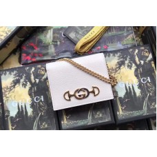 Gucci 570660 Zumi grainy leather card case White grainy leather