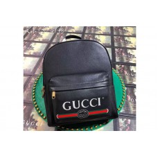 Gucci 547834 Print leather backpack Black leather