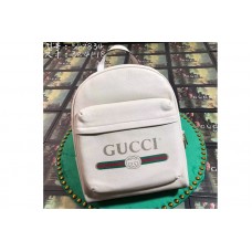 Gucci 547834 Print leather backpack white leather