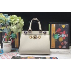 Gucci 569712 Zumi grainy leather small top handle bags white grainy leather