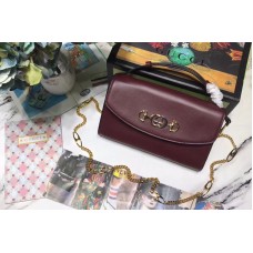 Gucci 572375 Zumi smooth leather small shoulder bags Burgundy smooth leather