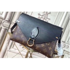 Louis Vuitton M44033 Saint Michel Monogram Canvas and Epi Leather Black