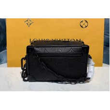 Louis Vuitton M44480 Mini Soft trunk Bags Black Taurillon leather