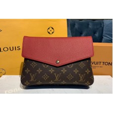 Louis Vuitton M50185 LV Twinset Bags Monogram Canvas and Red Calf Leather