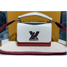 Louis Vuitton M50282 LV Twist MM handbags White and Red Epi Leather