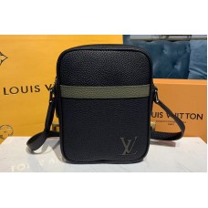 Louis Vuitton M55164 LV Danube Slim PM city bag Black Taurillon leather