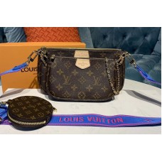 Louis Vuitton M44813 LV Multi Pochette Accessoires cross-body bags Monogram canvas With Blue Strap