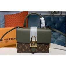 Louis Vuitton M44797 LV Locky BB bags Monogram Canvas And Green smooth leather