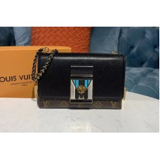 Louis Vuitton M44916 LV Pochette LV Thelma Bags Black grained calfskin leather and Monogram canvas