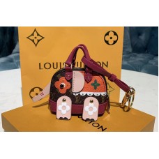 Louis Vuitton M68454 LV Wild Puppet Alma Elephant bag charm and key holder Multicolored Monogram canvas